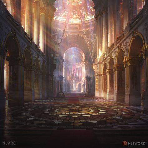 ArtStation - Environments / "Legendary: Game of Heroes", Nuare Studio Interior Concept Art, Fantasy Rooms, Castle Aesthetic, Castles Interior, 다크 판타지, Fantasy City, Fantasy Castle, Fantasy Places, Beautiful Dark Art