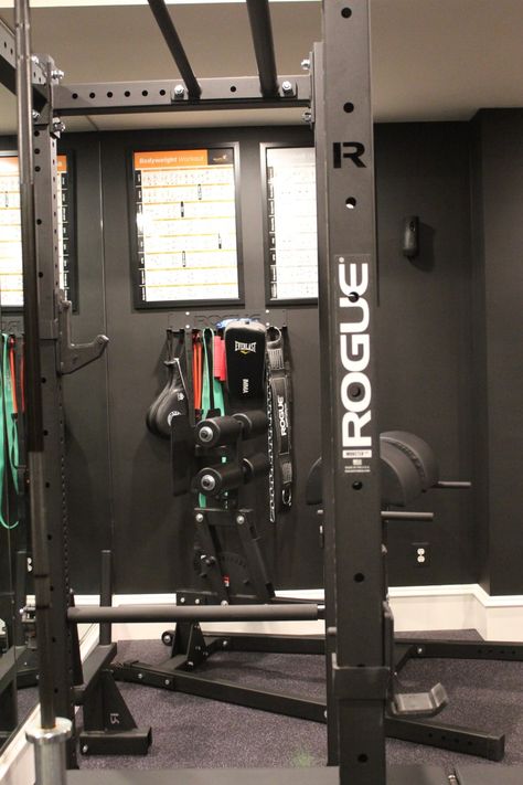 Building "The Ultimate Home Gym" the Rogue Way - Happy Haute Home Rogue Gym, Ectomorph Workout, Building A Home Gym, Home Gym Machine, Workout No Equipment, Basement Gym, Rogue Fitness, Home Gym Design, Garage Gym