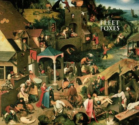 Fleet Foxes, Fleet Foxes, 2008. Artwork: Pieter Bruegel the Elder Fleet Foxes, Pieter Bruegel The Elder, H.r. Giger, Pieter Bruegel, Fox Crafts, Choral Music, Cool Album Covers, Neil Young, Traditional Music