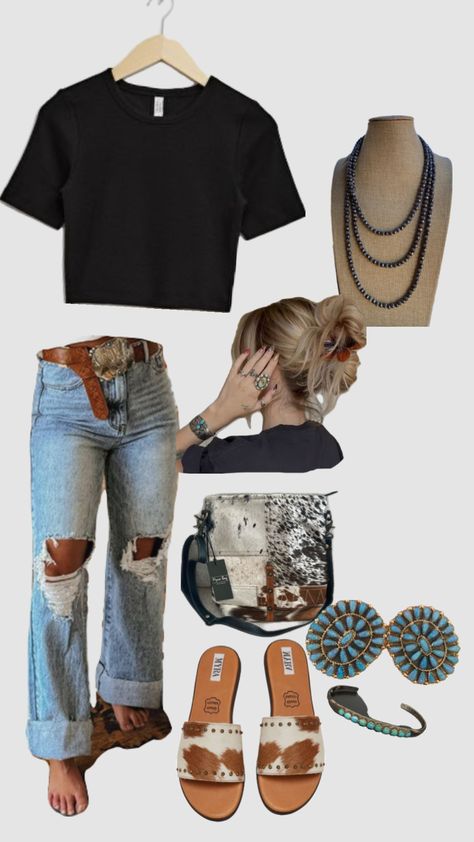 Summer Western Outfits, Punchy Outfits, Casual Country Outfits, Country Fits, Western Fits, Southern Outfits, Country Style Outfits, Cute Country Outfits, Western Wear Outfits