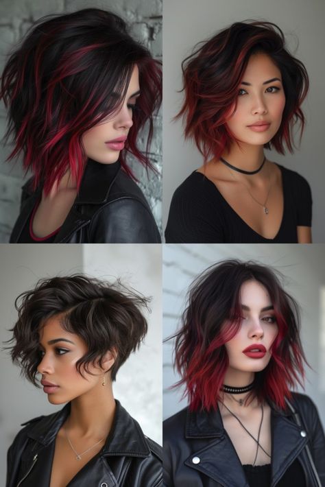 Edgy Hair Color, Rocker Hair, Hairstyle Videos, Haircut Tip, Awesome Hair, Punk Hair, Alternative Style, Winter Hair Color, Edgy Hair