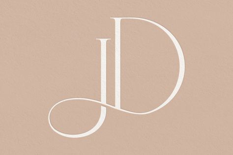 Jd Tattoo, Jd Logo Design Letter, Jd Logo Design, J S Monogram, Jd Monogram, Modern Initials Wedding Jewelry, Initial Wedding Logo, J & J Wedding Logo, Wedding Initials Logo Design