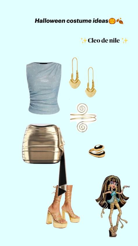 Monster high outfit inspo , Halloween outfit ideas Steampunk Explorer, Cleopatra Halloween Costume, Explorer Costume, Halloween Outfit Ideas, Cleopatra Halloween, Monster High Costume, Yeri Mua, Ideas Outfit, Halloween Costume Ideas