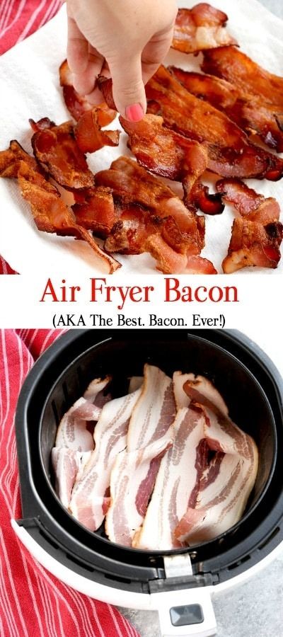 I will show you exactly how to cook bacon in your air fryer. You'll never make it any other way again. SO delicious and fuss free. #airfryer #bacon Cooking Bacon In The Air Fryer, Cook Bacon In The Air Fryer, How To Cook Bacon In Air Fryer, Bacon In Air Fryer How To Cook, Airfryer Bacon, Bacon In Air Fryer, Air Fry Bacon, What About Second Breakfast, Air Fryer Bacon