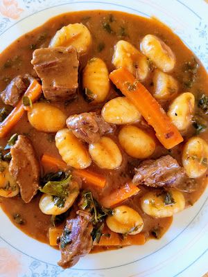 Gnocchi Beef Stew, Sweet Carrots, Pork Hock, Baked Shrimp Scampi, Food Recipes Easy, Hearty Beef Stew, Running Mom, Sweet Potato Gnocchi, Potato Gnocchi