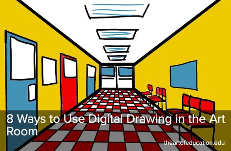 The Art of Education University - 8 Ways to Use Digital Drawing in the Art Room Digital Art Middle School, Digital Art Elementary, Digital Art Lessons For Elementary, Google Drawing Art Projects, Digital Art Lessons For Middle School, Middle School Digital Art Projects, Digital Art Lessons, Comp Sci, Technology Classroom