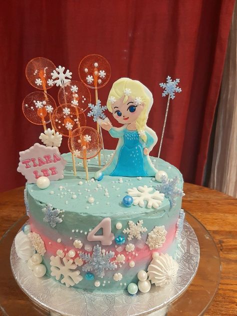 Cakes For 4 Year Girl, Cake For 4 Year Girl, Birthday Cakes For 4 Year Girl, 4year Birthday Party Ideas Girl, Birthday Cake For 4 Year Girl, Birthday Cake For 5 Year Girl, Birthday Cake For 4 Year, Cake With Elsa, Birthday Cake Wine