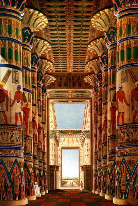 Ancient Egyptian Architecture, Ancient Egyptian Artifacts, Egyptian Temple, Karnak Temple, Egyptian Artifacts, Ancient Egypt Art, Great Hall, Egypt Art, Egyptian History