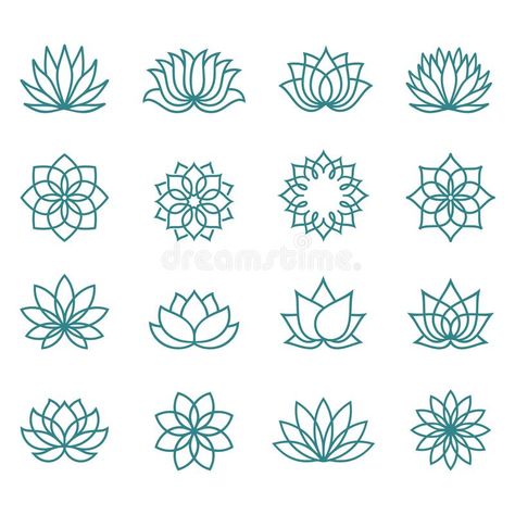 Abstract Lotus Flower, Spa Sign, Adult Drawing, Abstract Lotus, Flowers Lotus, Lotus Vector, Lotus Flower Logo, Flower Icon, Flower Symbol