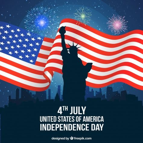 American independence day in new york ci... | Free Vector #Freepik #freevector #design #city #independence-day #flag July Wishes, 4 July Usa, Day In New York City, Independence Day Greeting Cards, Independence Day Poster, Independence Day Quotes, Independence Day Wishes, Us Independence Day, America Independence Day