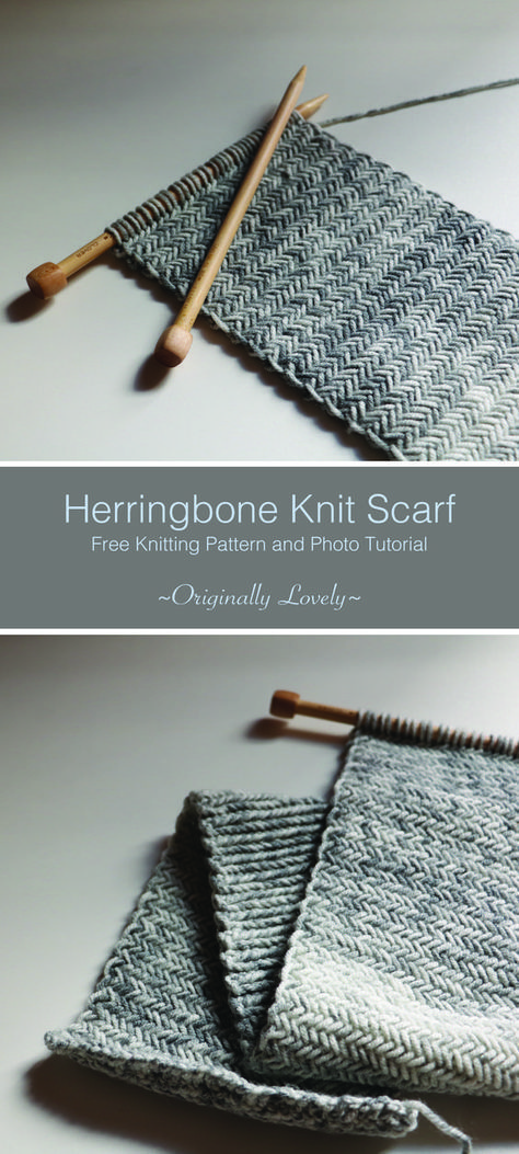 Herringbone Knit, Knit Scarves, Scarf Knitting Patterns, How To Purl Knit, Chale Crochet, Diy Knitting, Free Knitting Pattern, Knitting Techniques, Knit Or Crochet