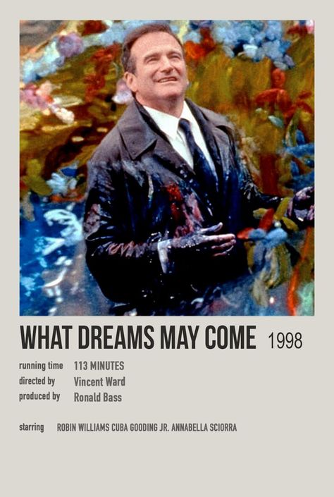 Dreams 1990 Movie, What Dreams May Come Movie, Rainy Day Movies, Television Quotes, Wild Movie, 1990 Movies, What Dreams May Come, Polaroid Posters, Robin Williams