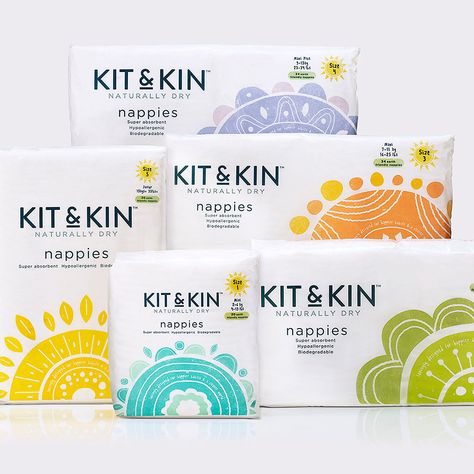 B&B Studio Creates Name, Identity and Packaging for Kit & Kin Packaging Eco Friendly, Care Package Baby, Kids Packaging, Create Name, Baby Products Packaging, Products Packaging, Family Brand, Brand Creation, Premium Product