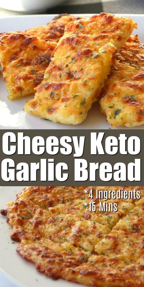 Keto Garlic Bread, Boiled Egg Diet Plan, Cheesy Garlic Bread, Resep Diet, Low Carb Diet Recipes, Keto Recipes Dinner, Keto Bread, Diet Keto, Low Carb Keto Recipes