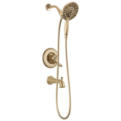 Monitor® 17 Series Tub & Shower Trim with In2ition® T17494-CZ-I | Delta Faucet Shower Head With Hose, Adjustable Shower Head, Shower Faucet Sets, Tub And Shower, Delta Faucets, Tub Spout, Tub Shower, Champagne Bronze, Handheld Shower Head