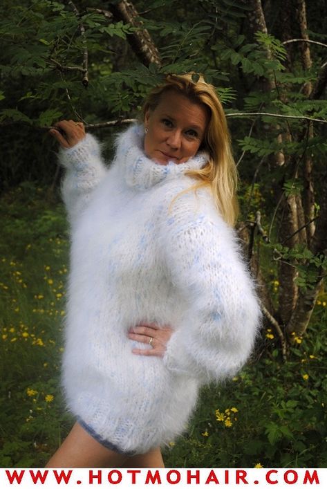 for all a slave too angora sweaters Fuzzy Sweater Outfit, Fuzzy Mohair Sweater, Swedish Beauty, Mohair Blanket, Mohair Throw, Big Sweaters, Angora Sweater, Fluffy Sweater, White Turtleneck