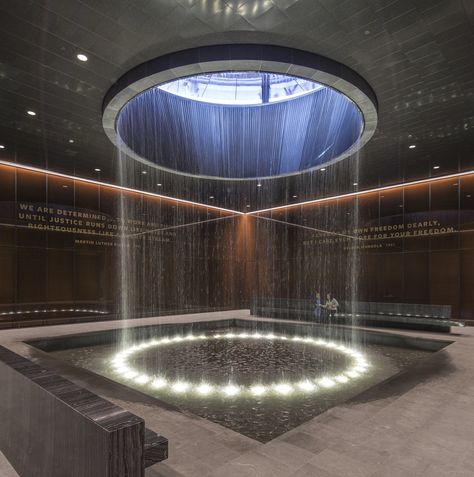 Gallery of The Smithsonian National Museum of African American History & Culture Photographed by Brad Feinknopf - 57 Perforated Ceiling, Water Architecture, Dark Ceiling, African American Museum, Torsion Spring, Ceiling System, Trevi Fountain, Museum Architecture, Nanjing