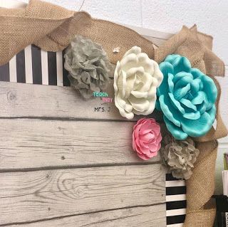 Shiplap Bulletin Board, Burlap Border, Rustic Classroom Decor, Burlap Bulletin Boards, Office Bulletin Boards, Pastel Classroom, Creative Teaching Press, Bulletin Board Ideas, Teacher Created Resources