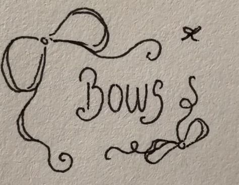 Bow Drawing, Word Drawings, Hand Doodles, Bullet Journal Diy, Bullet Journal Design Ideas, Little Doodles, Diary Ideas, Cute Doodles Drawings, Cute Doodle Art