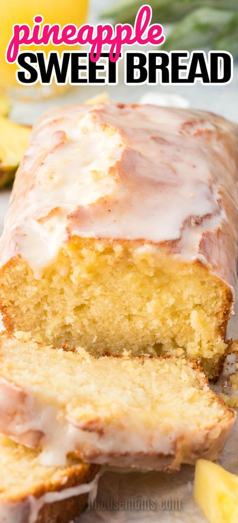 Pineapple Bread, Pineapple Dessert Recipes, Nutrition Food, Pineapple Recipes, Bread Recipes Sweet, Quick Bread Recipes, 140 Pounds, Crushed Pineapple, Sweet Bread