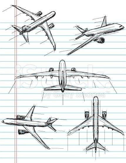 Draw Airplane, Tattoo Airplane, Airplane Sketch, Blatt Tattoos, Plane Drawing, Airplane Coloring Pages, Airplane Drawing, Dibujo Simple, Easy Drawings For Kids