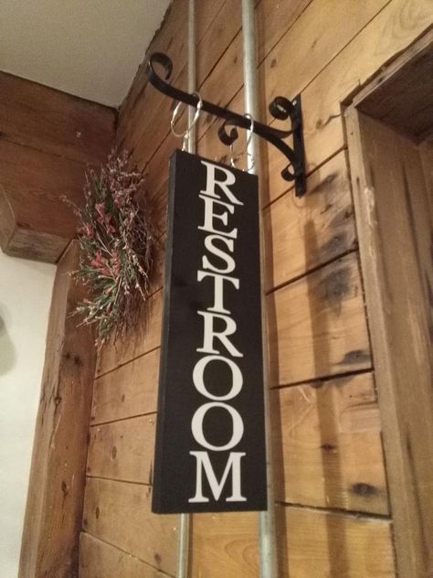 NEW Personalized Bathroom Street Sign/Vertical | Etsy Farmhouse Bathroom Guest, Outside Bathroom Ideas Backyards, Mancave Bathroom Ideas, Double Wide Bathroom Remodel, Antique Farmhouse Bathroom, Country Bathroom Ideas Farmhouse, Small Black And White Bathroom Ideas, Church Bathroom Ideas, Country Rustic Bathroom Ideas