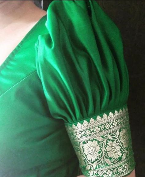 Blows Sleeves Design, Different Blouse Sleeves Design, Blows Designs Latest Back Simple, Latest Puff Sleeve Saree Blouses, Blows Hands Design, New Blouse Sleeves Pattern, Blouse Hand Designs Pattern Puff, Blouse Designs Latest Puff Sleeves, Simple Puff Sleeve Blouse