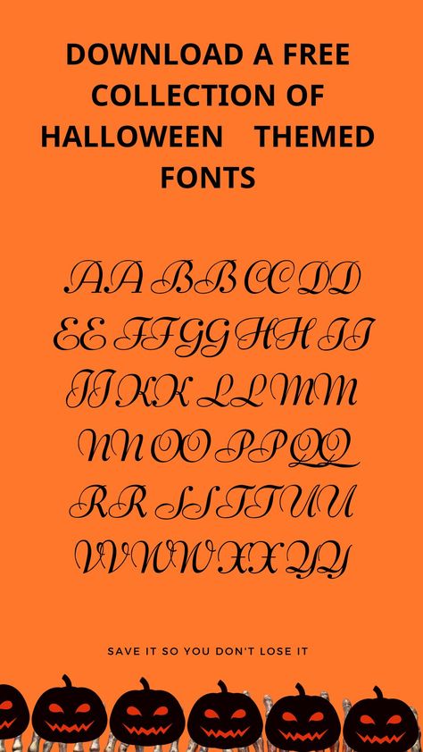 Dive into the best collection of free Halloween font alphabets available online—perfectly curated just in time! 👻 #BestCollectionSpooky and Free Halloween Fonts for Your Designs Free Halloween Font, Halloween Fonts Alphabet, Halloween Typography, Halloween Font, Unique Lettering, Halloween Fonts, Free Halloween, Fonts Alphabet, Lettering Fonts