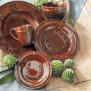 Western Dinnerware, Western Dishes, Western Kitchen, Cowboy Gifts, Cowboy Decorations, Rustic Western Decor, Western Rustic, Ranch Decor, Western Furniture