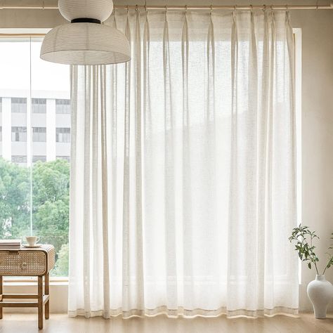 Pinch Pleated Drapes, Extra Wide Curtains, Semi Sheer Curtains, Pinch Pleat Drape, Wide Curtains, Pleated Drapes, Pinch Pleat Curtains, Linen Lights, Drape Panel