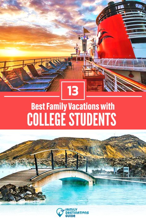 Want ideas for a family vacation with college students? We’re FamilyDestinationsGuide, and we’re here to help: Discover the best vacations for families with college students or young adults - so you get memories that last a lifetime! #collegestudentvacations #vacationcollegekids #vacationwithcollegestudents #familyvacation #familyvacationyoungadults Graduation Vacation Ideas, Us Family Vacations, Usa Vacation Destinations, Usa Vacations, Tradition Ideas, Best Summer Vacations, Family Vacation Ideas, 2023 Goals, Best Places To Vacation