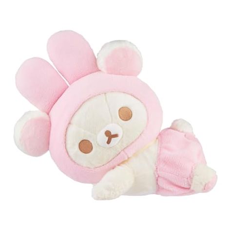 Korilakkuma Plushie, Korilakkuma Plush, Embroidered Strawberries, Baby Bunny Outfit, Comfort Items, Web Phone, Planner Pouch, Head Silhouette, Future Room