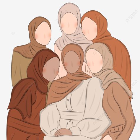 Cartoon Muslimah, Muslim Cartoon, Book Illustration Design, Cartoon Clipart, Islamic Cartoon, Hijab Cartoon, Cartoon Girl Drawing, Illustration Cartoon, Muslim Book