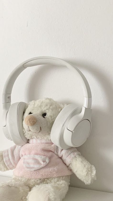 Headphones, Teddy Bear, Instagram Photos, Wall, Pink, On Instagram, Instagram