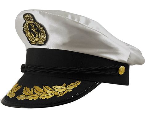 Unisex Mens Womem's Navy Captain Sailor Costume Hat Adult Size Adjustable Cap# One Size Sailor Fancy Dress, Hen Party Fancy Dress, Officer Costume, An Officer And A Gentleman, Captain Costume, Sailor Costume, Naval Officer, Nautical Outfits, Navy Cap