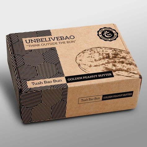 Luxe industrial Bao Box Product packaging contest design#product#packaging#picked Cardboard Design Packaging, Rustic Packaging Design, Packaging Design Food Box Ideas, Industrial Packaging Design, Craft Box Design, Packaging Design Box Ideas, Carton Box Design Packaging, Cardboard Box Packaging Design, Kraft Packaging Design