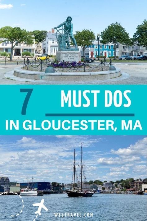 The fishing town of Gloucester makes a perfect day trip from Boston and there are plenty of things to do in Gloucester on the water and land including whale watching and schooner sails. You can also visit nearby towns of Rockport or Salem on Cape Ann in Massachusetts. Gloucester Massachusetts Things To Do, Glouster Massachusetts, Day Trip From Boston, Coastal Massachusetts, Massachusetts Trip, Boston 2023, Cape Ann Massachusetts, New England Day Trips, Massachusetts Aesthetic