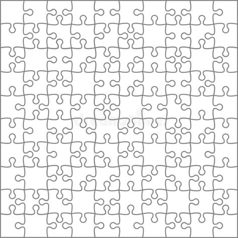 Puzzles grid template. Jigsaw puzzle 100 pieces, thinking game and 10x10 jigsaws detail frame design. Business assemble metaphor vector illustration Puzzle Piece Template, Grid Template, Thinking Games, Pixel Art Grid, Jigsaws, Printable Games, 100 Days Of School, Art Plastique, Puzzle Pieces