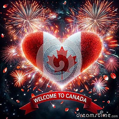 fireworks-heart-shape-canada-flag-black-background-canada-day-welcome-to-canada-digital-illustration-created-generative-ai Fireworks Heart, Canada Day, Canada Flag, Heart Shape, Fireworks, Black Background, Black Backgrounds, Digital Illustration, Heart Shapes