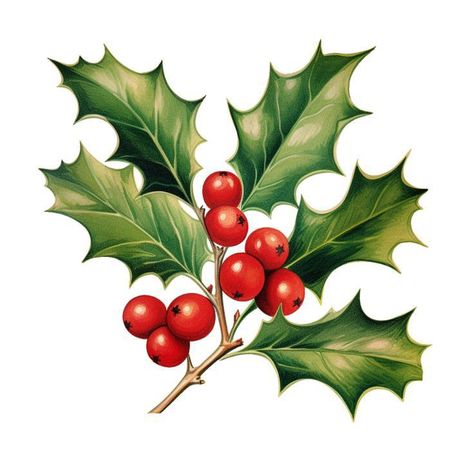 Holly Clipart, Digital Decorations, Clipart Free, Antique Images, Christmas Graphics, Holly Leaf, Christmas Holly, Christmas Vectors, Christmas Clipart