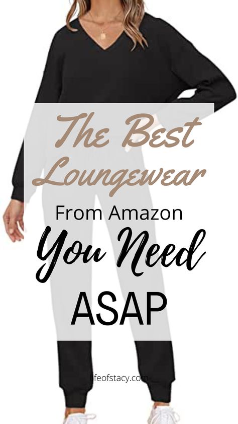 A complete list of the coziest Amazon. loungewear sets are available.  Blogger, Stacy with Life of Stacy, has reached high and low for the best loungewear sets for women.  No matter what the season, you will find the perfect cute loungewear set for you. Lounge Outfit Ideas, Best Loungewear Sets, Lounge Wear Ideas, Cute Loungewear Sets, Amazon Loungewear, Cute Lounge Outfits, Cute Loungewear, Best Loungewear, Lounge Wear Sets