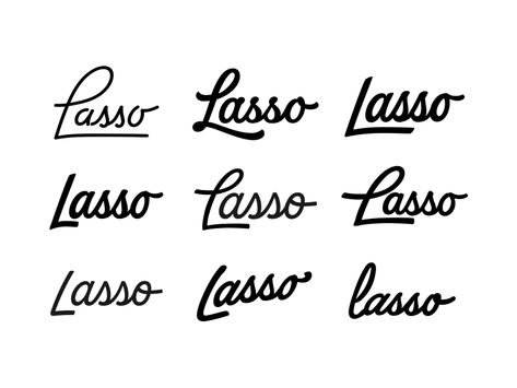 Lasso Logotype by Bill S Kenney #Design Popular #Dribbble #shots Script Logotype, Diner Branding, Script Logo Design, Hipster Fonts, Cursive Logo, Photography Mobile, Vintage Script, Vegan Curry, Font Inspiration