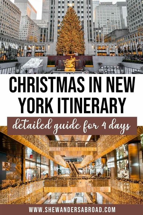 New York Winter Itinerary, Things To Do In Nyc In December, What To Do In New York At Christmas, New York City December Trip, New York City Christmas Itinerary, 3 Days In New York City At Christmas, Nyc Itinerary 3 Day Christmas, Christmas In New York Itinerary, Nyc Outfits December