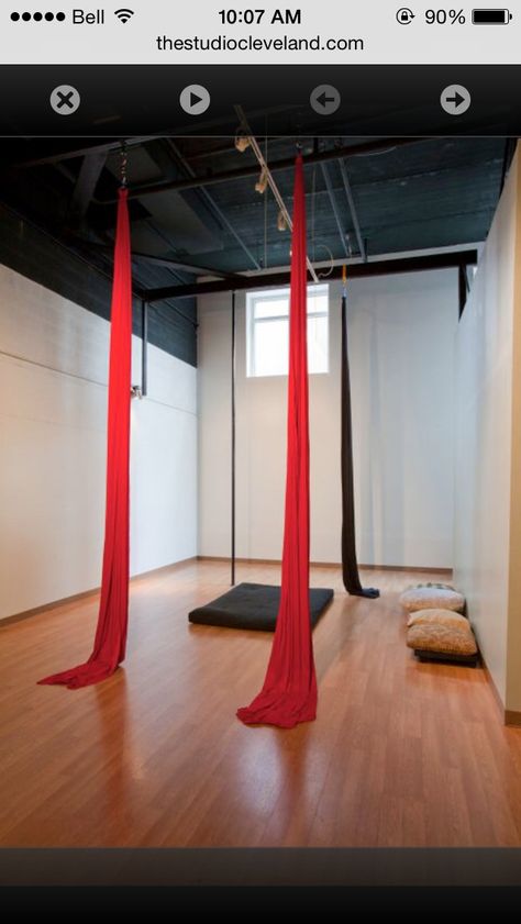 Pole Studio Home, Aerial Silks Beginner, Yoga Studio Interior, Welcome To The Circus, Pole Dance Studio, Dance Room, Sports Academy, Improve Life, Ballet Studio