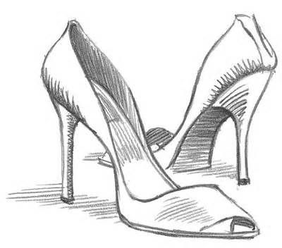 Drawing High Heels, Shoe Drawings, Louis Vuitton Shoes Heels, Easy Drawing Steps, Shoe Sketches, Shoe Design Sketches, Shoes Drawing, Pattern Images, Mini Lessons