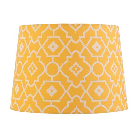 Yellow Tapered Lamp Shade | Homebase Electrical Products, Yellow Pattern, Electric Lighter, Yellow Print, Mixing Prints, Drum Shade, Lamp Shades, Home Lighting, Mix Match