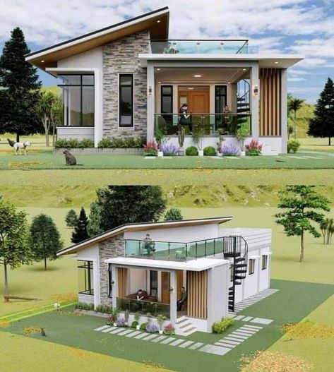 2 Bhk House Design, Small House Design Philippines, Small House Blueprints, House On A Budget, Small Modern House Plans, Home Designing, House Roof Design, Affordable House Plans, Small House Front Design