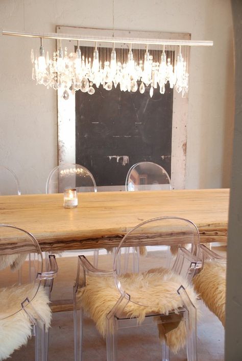 Dining area lighting Napa House, Kitchen Extensions, Lucite Furniture, Funky House, Ghost Chairs, Handmade Farmhouse, Piano Room, Room Chandelier, Dining Room Inspiration