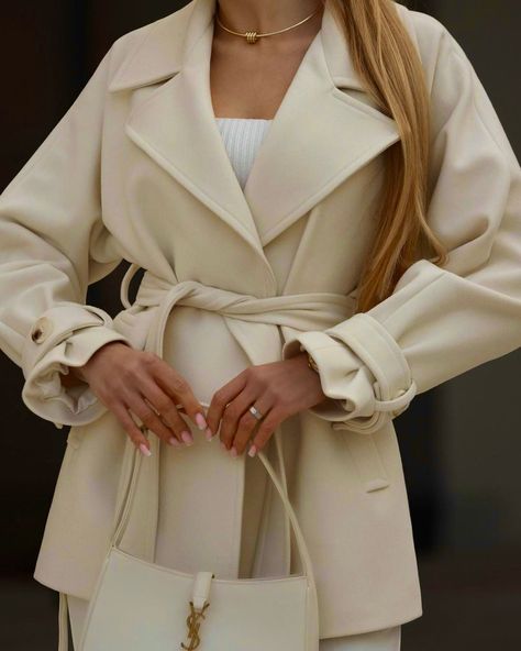 White wool coat