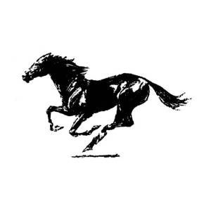 Horses Tattoo Design, Angry Horse Tattoo, Horse Silouhette Tattoo, Horse Ink Drawing, Horse Bucking Tattoo, Horse Tattoo Aesthetic, Footloose Tattoo, Naturistic Tattoos, Horse Sprinting